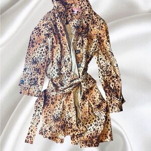 Bandolino Leopard Print Trench Coat